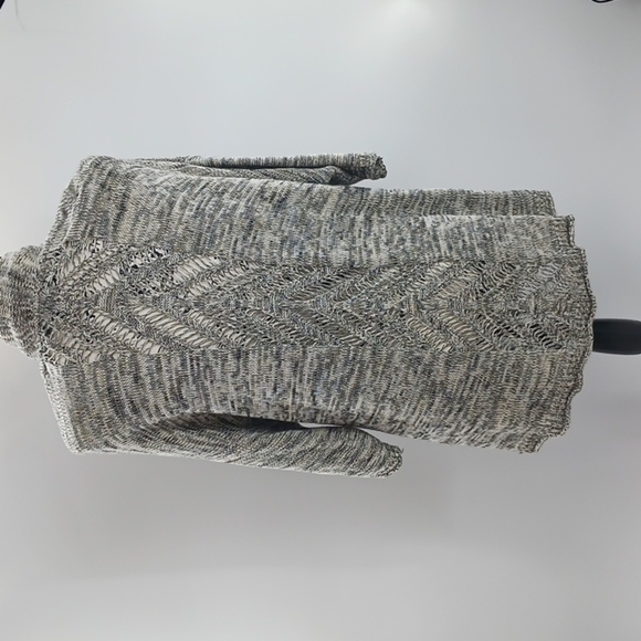 Forever 21 Knit Cardigan Open Front 3/4 Sleeve Black White Comfy Womens Size M - Picture 5 of 6